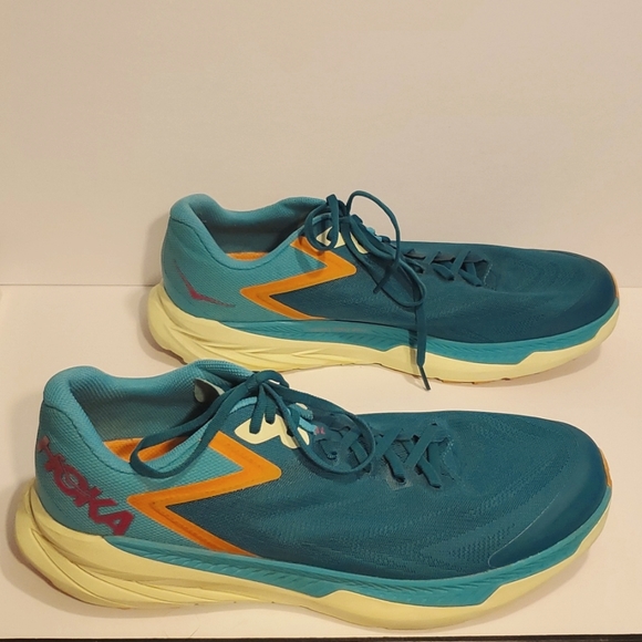 Hoka One One Zinal Running Shoes Mens 1119399 DLCR Blue Green Orange Siz… - Picture 3 of 9